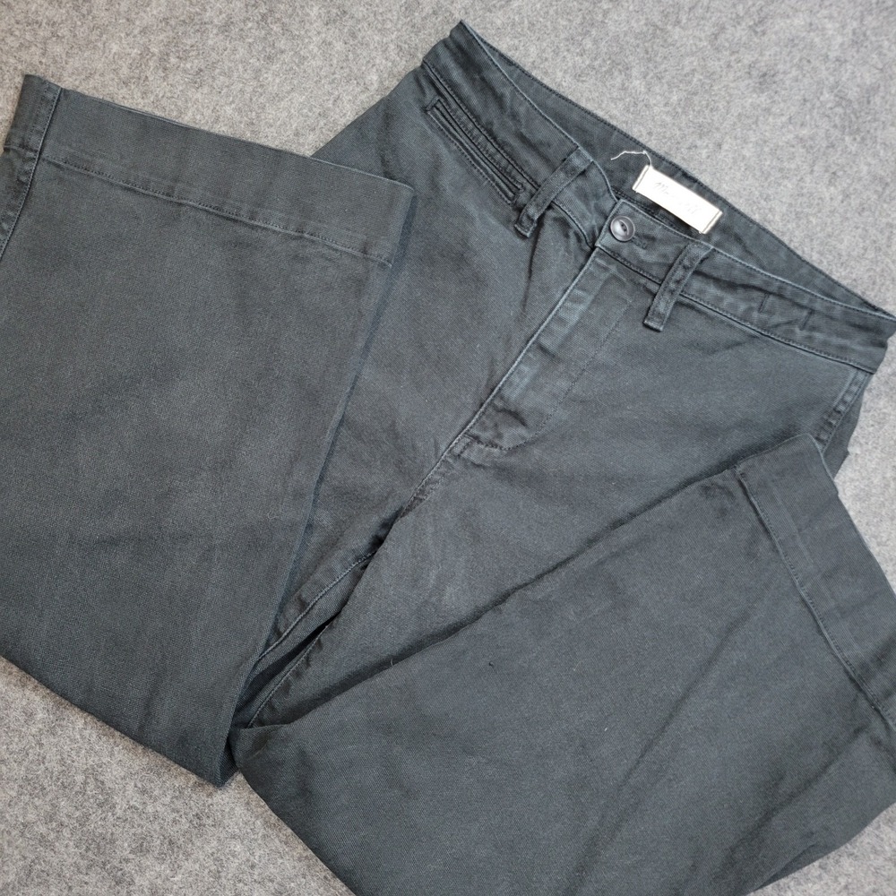 Madewell Jeans Womens 26 Black Denim Stretch Cropped Emmett Wide Leg Streetwear